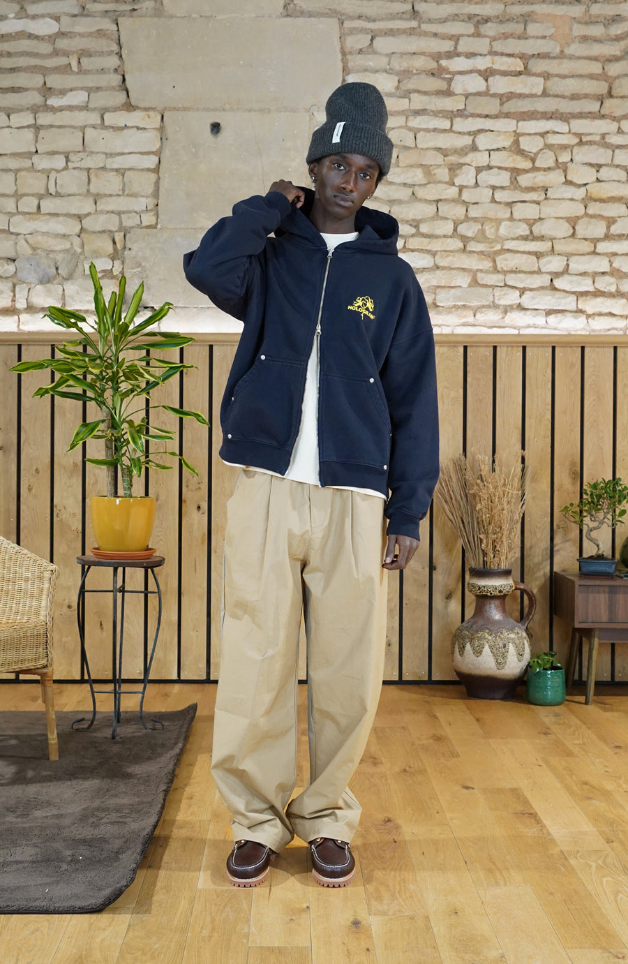 Flower navy jacket