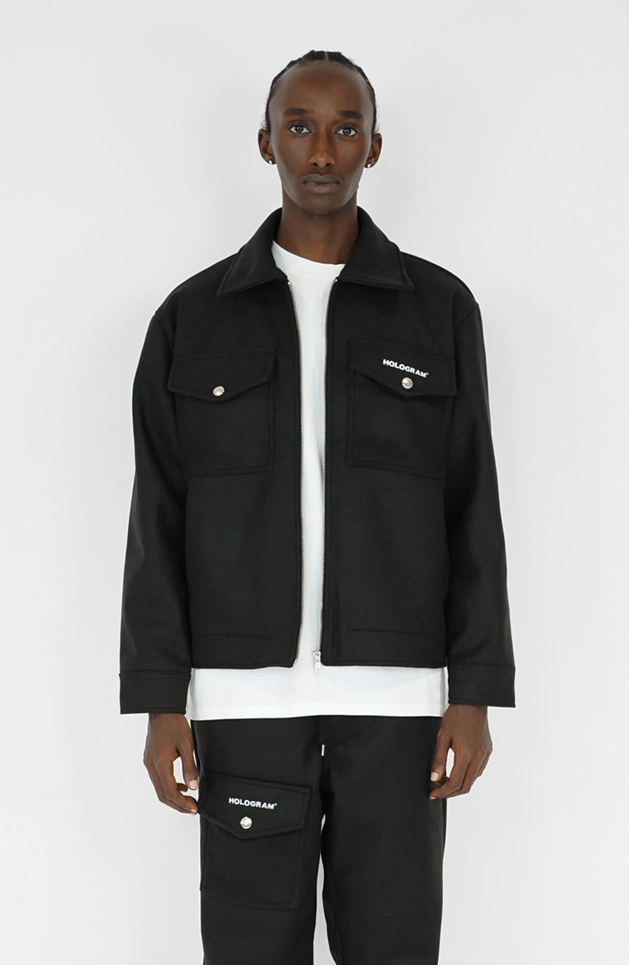 Bold black streetwear jacket