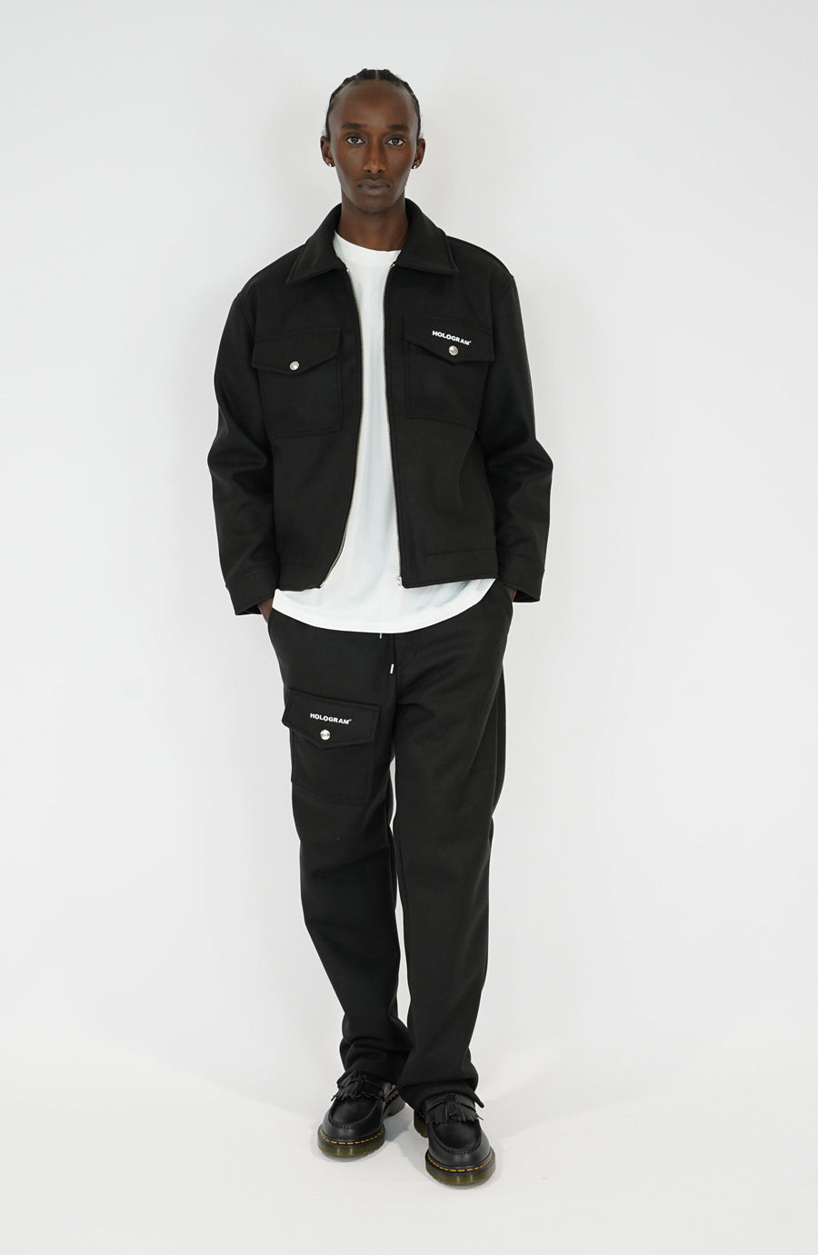 Bold black streetwear jacket