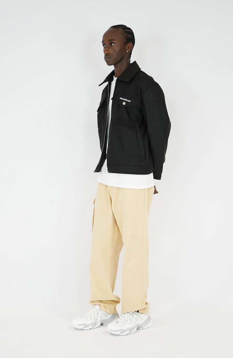 Bold black streetwear jacket