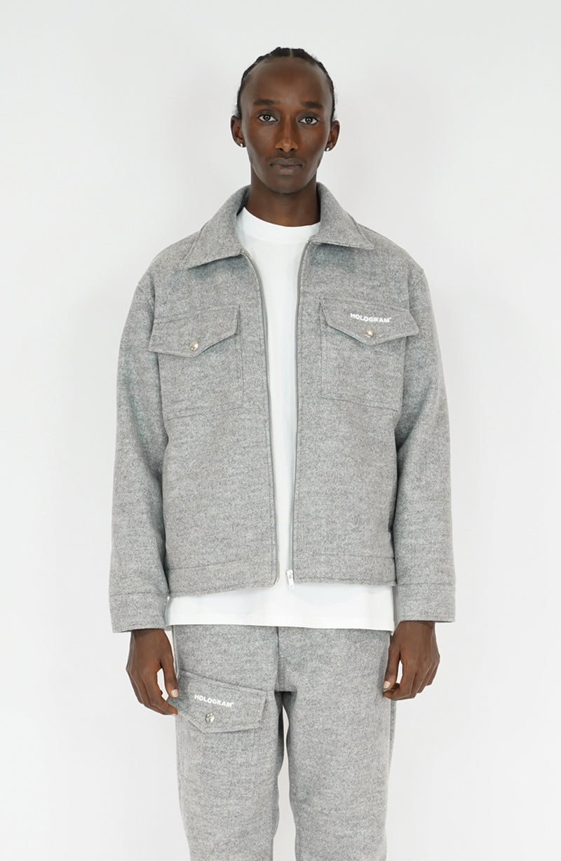 Bold grey streetwear jacket