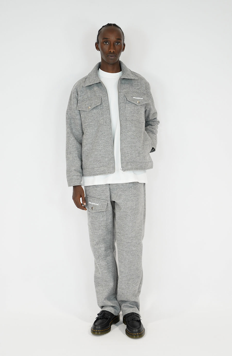 Bold grey streetwear jacket
