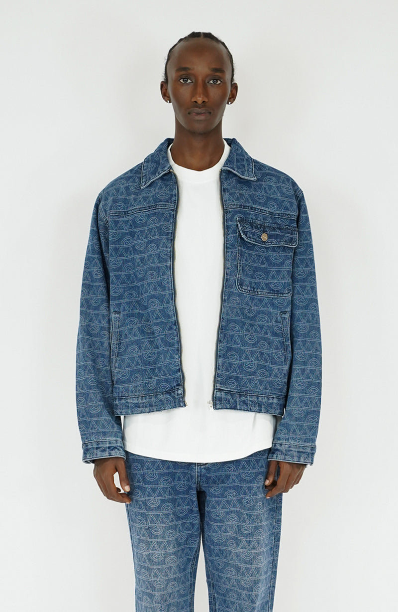 Veste streetwear Denim navy v2