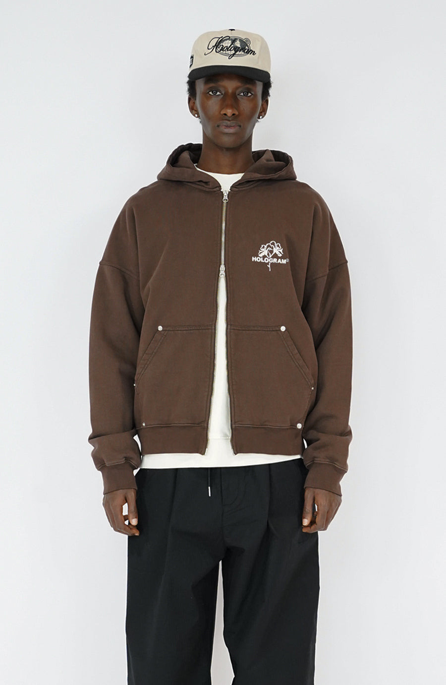 Flower brown jacket