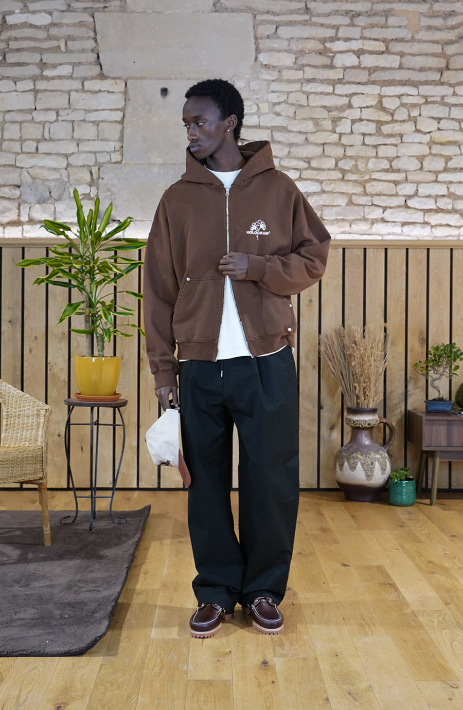 Flower brown jacket